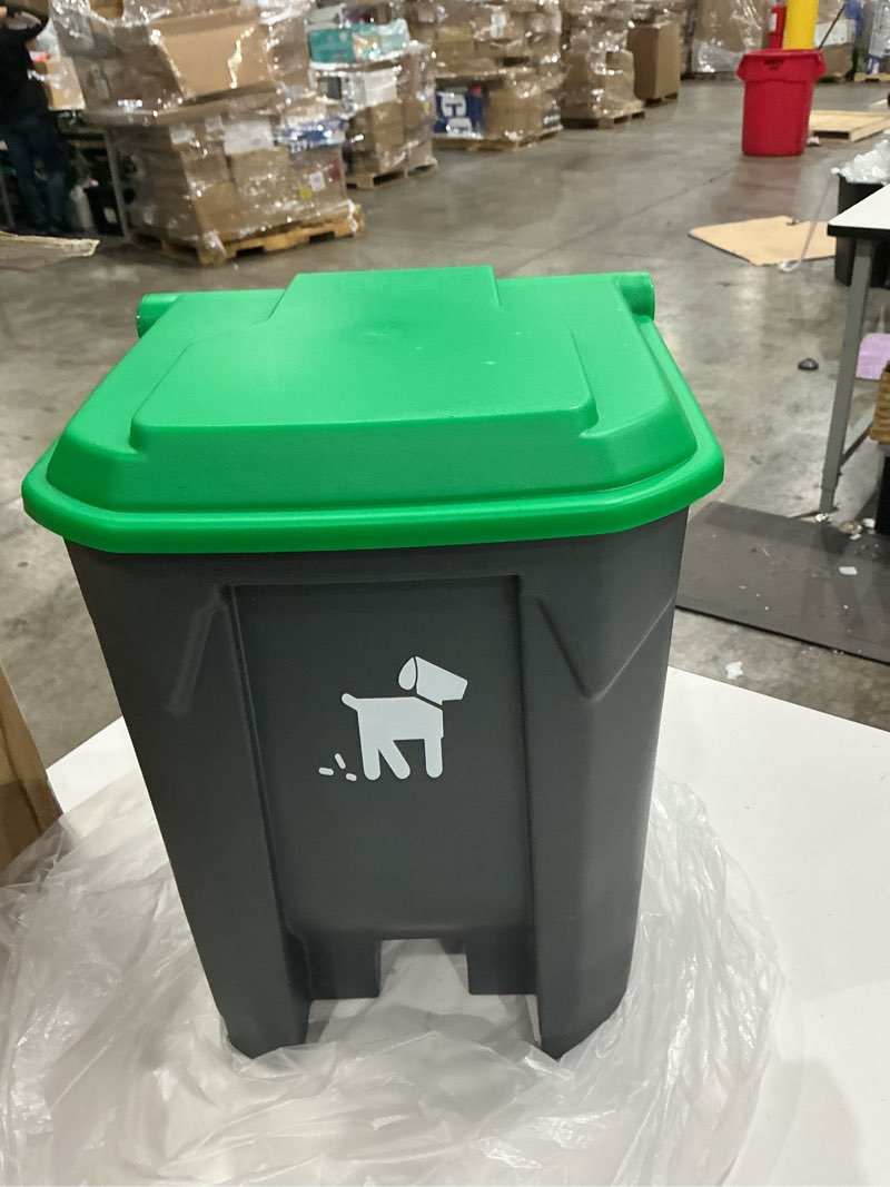 Condition photo showing Good Condition for pet waste container - 20l outdoor dog poop trash bin with removable inner bin, 150 waste bags for small/large dog families black