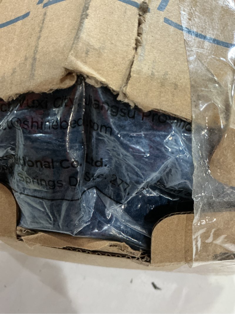 Condition photo showing New/Like New for bedsure comforter set queen size - gentlesoft™ 3 pieces double-side fleece fluffy navy blue comforter set, cozy striped room decor aesthetic, luxury bedding queen size, 2 pillowcases, 90x90 inches queen (90" x 90") 12 - navy
