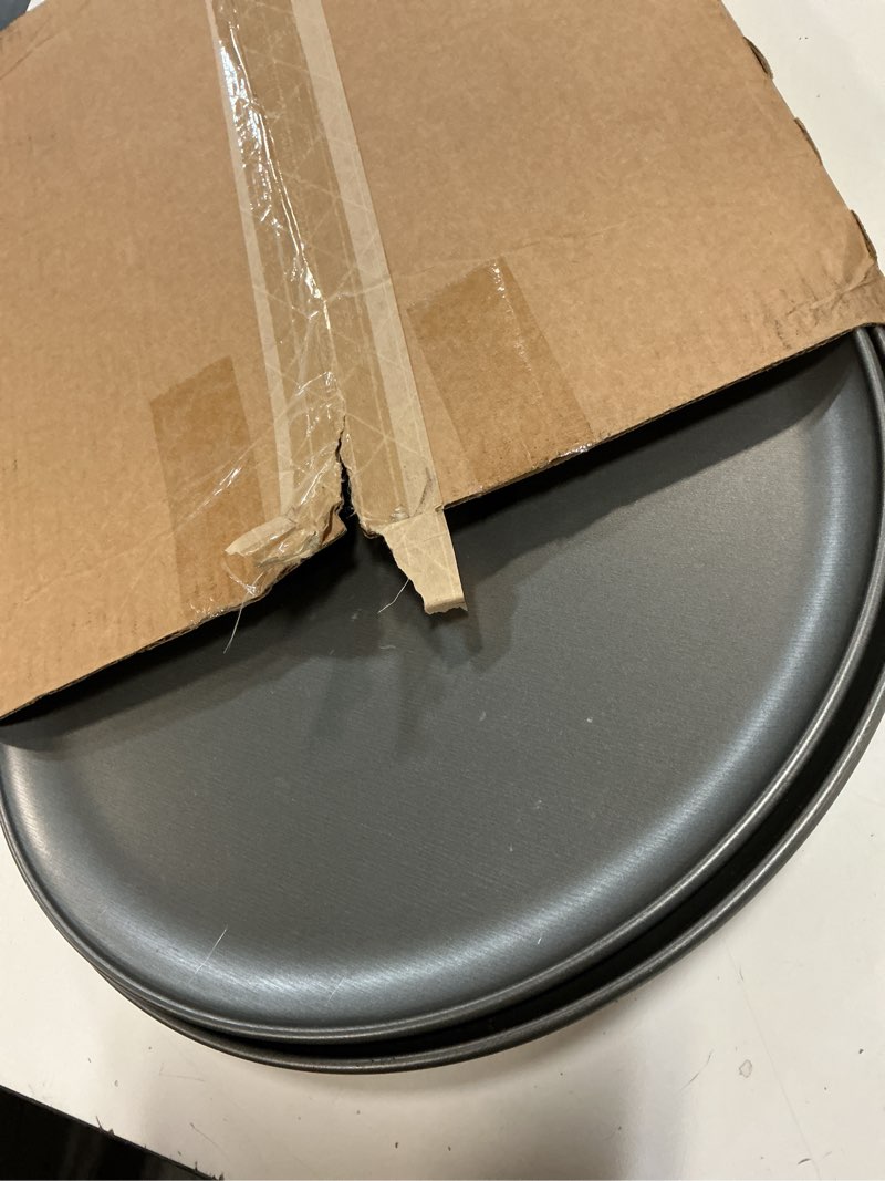 Condition photo showing As Is for american metalcraft hactp16 coupe style pan, heavy weight, 14 gauge thickness, 16\" dia., aluminum, silver