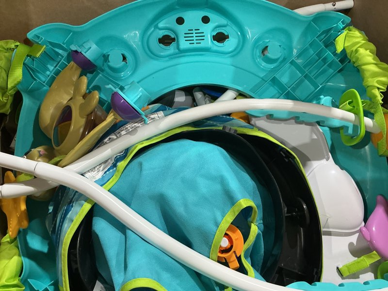 Condition photo showing As Is for bright starts disney baby finding nemo sea of activities baby activity center jumper with interactive toys, lights, songs & sounds, 6-12 months (blue)
