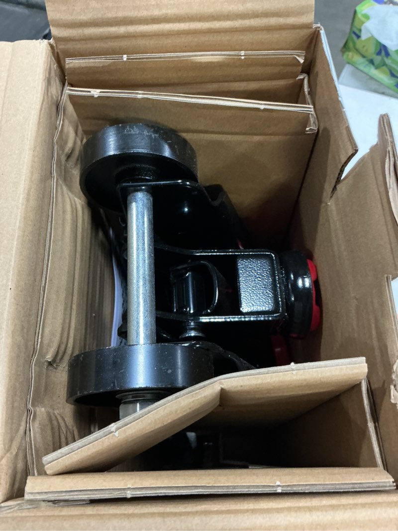 Condition photo showing As Is for hyper tough t82011w trolley jack, work for sedan and coupe, 2 ton black