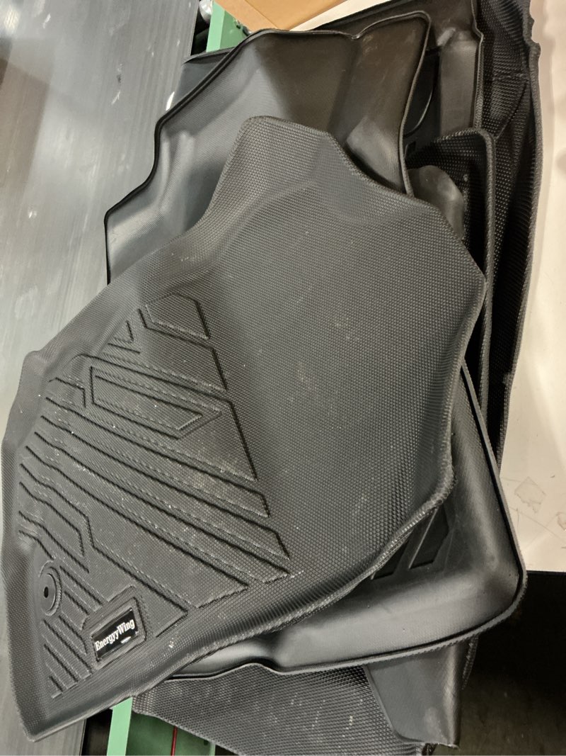 Condition photo showing As Is for EnergyyWing Custom Fit All-Weather Floor Mats for 2023-2024 Honda Pilot - TPE Rubber Liners for 1st to 3rd Row & Cargo, Complete Black