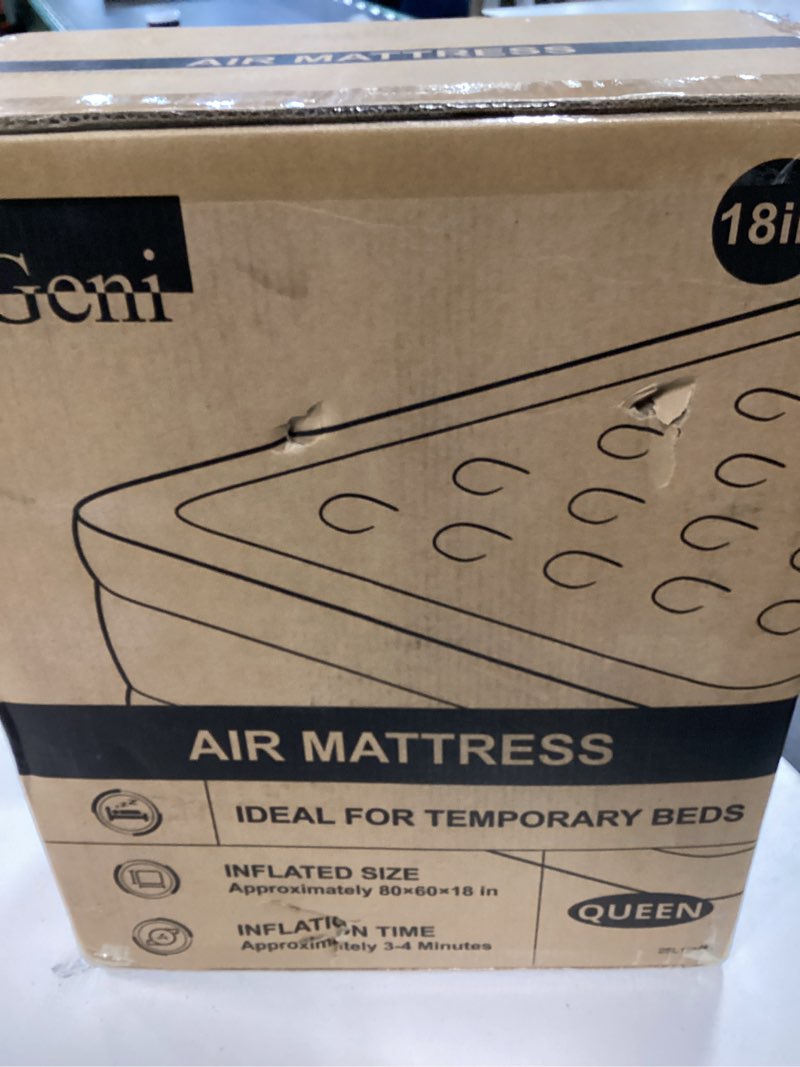 Condition photo showing New/Like New for ohgeni air mattress queen with built in pump, inflatable mattress blow up mattress 18 raised comfort,upgraded surface portable bed, air bed for home, guest, camping, colchone inflable, 650 lbs queen 18''(standard height)
