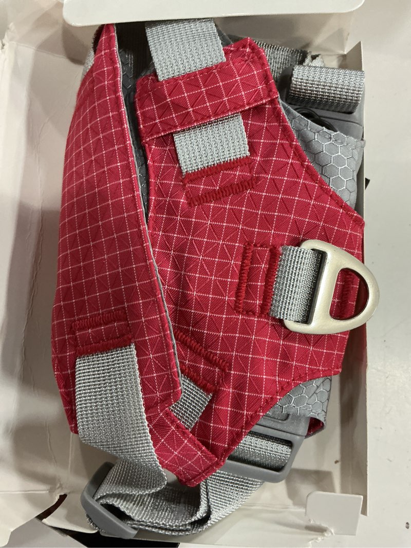 Condition photo showing New/Like New for taglory led dog harness with airtag holder, no pull light up dog vest for night walking, usb rechargeable pet safety harness with 2 metal clips, adjustable soft vest for small dogs (rose pink, xs) melon red x-small