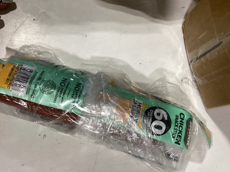 Condition photo showing As Is for Mighty Spark Chicken Snack Sticks - Honey and Jalapeno - 6g of Protein, No Antibiotics Ever, No Hormones Added, Gluten Free, Soy Free Meat Sticks - High Protein Keto Snacks, Weight Watchers Approved Snacks - 12 Count Honey and Jalapeno 1 Ounce (Pack of 12