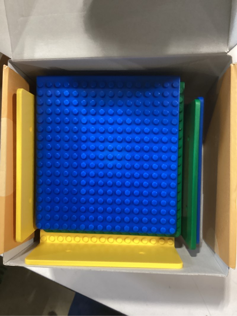 Condition photo showing Good Condition for 8-pack small floating shelves for wall compatible with lego building bricks, 5x5.5inch dual?sided 16x17 studs for toy brick storage and display, abs display shelves for room decor, multicolor 8 multi color