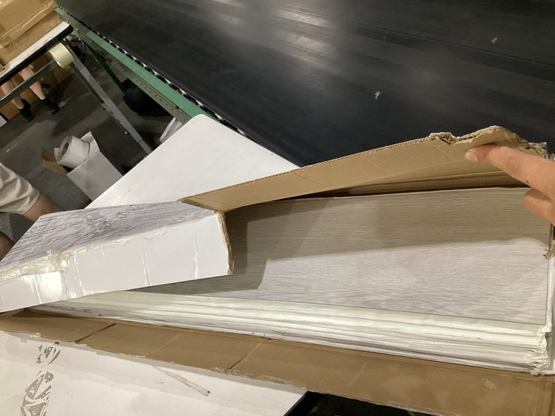 Condition photo showing Good Condition for mysflosy self-adhesive vinyl flooring plank, 36 pack - 6 x 36 inch, natural wood grain peel and stick flooring waterproof for diy installation, cover 54 sq. ft 36 x 6 inches white wash oak 36