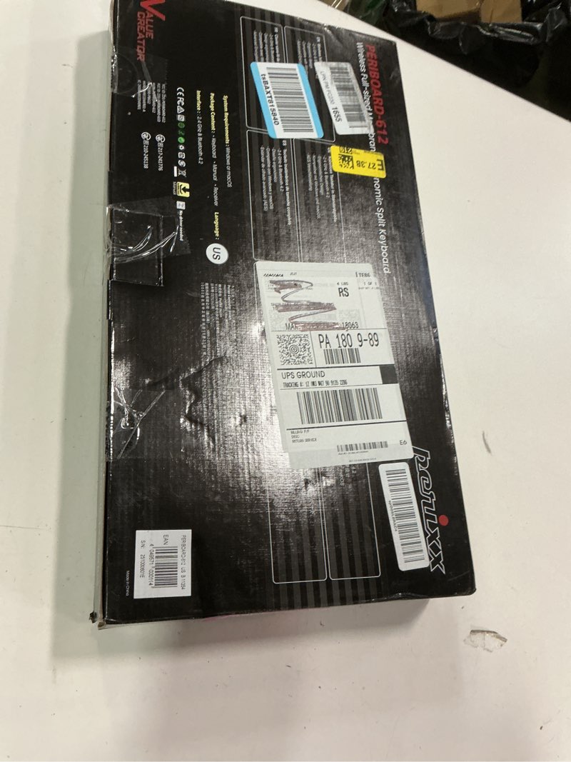 Condition photo showing Good Condition for Perixx Periboard-612B Wireless Ergonomic Split Keyboard with Dual Mode 2.4G and Bluetooth Feature, Compatible with Windows 10 and Mac OS X System, Black, US English Layout Black Wireless Black