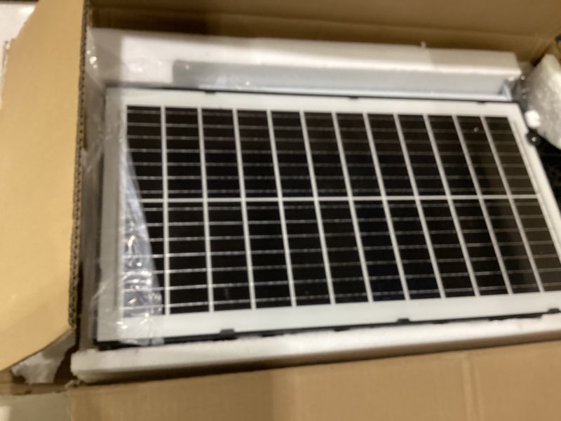 Condition photo showing As Is for solar street light - 9000w street lights outdoor 260000lm dusk to dawn solar power parking lot light, ip67 waterproof wide angle lamp with motion sensor for yard, road 1 pack 9000 1