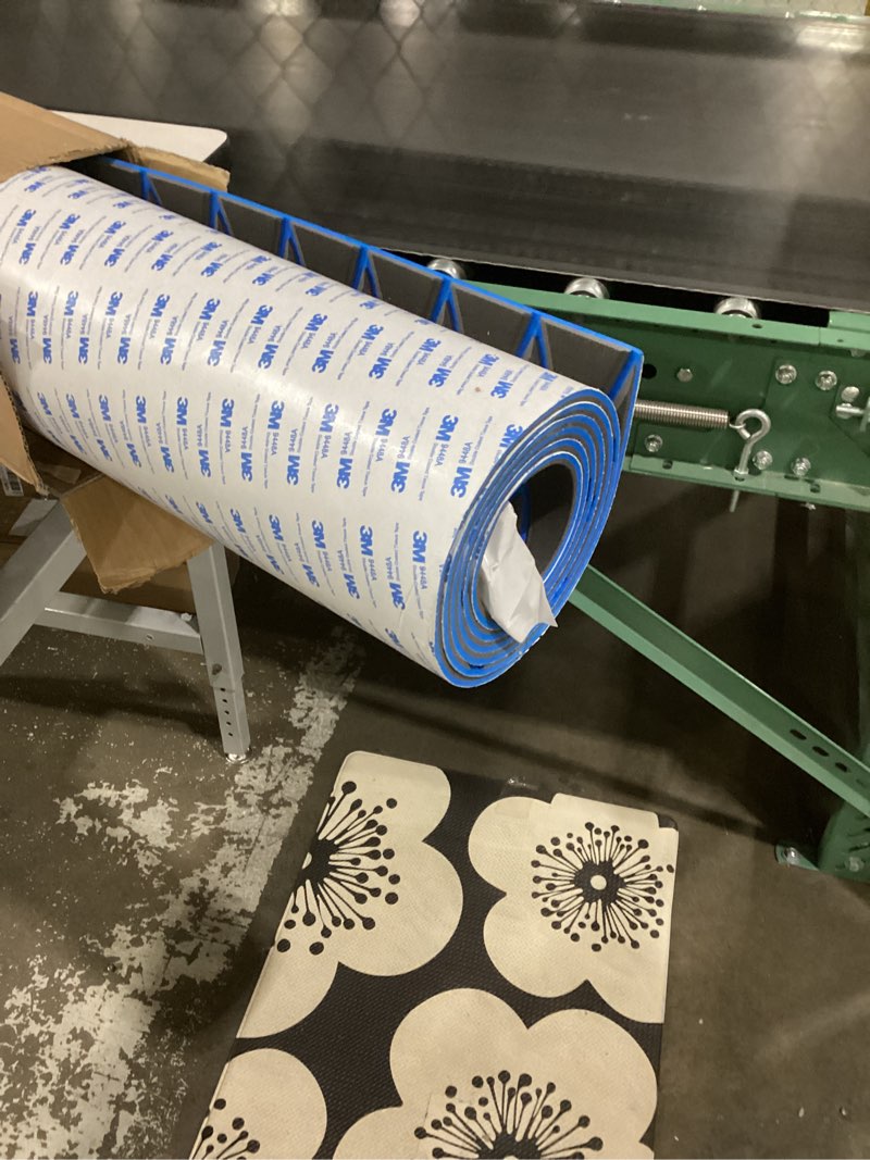 Condition photo showing New/Like New for HXBYX EVA Foam Boat Flooring with 3M Adhesive Backing 6mm Thick Diamond Sea Deck Boat Carpet Marine Non-Slip Self-Adhesive Flooring Sheet for Kayak Yacht SwimPool RV 94"x43.9"/28.3"/15.3" Dark Grey With Blue Seam Lines 94"x43.9"-28.63sqft