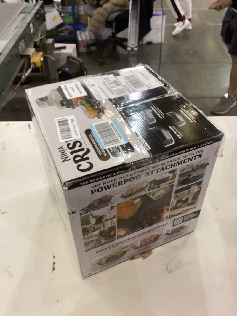 Condition photo showing New/Like New for Ninja Crispi 4-in-1 Glass Air Fryer | 450°F | Non-Toxic | 4QT & 6-Cup Glass Containers w/Lids | Microwave, Freezer, Dishwasher Safe | Max Crisp, Air Fry, Bake, Recrisp | Stone | FN101ST Stone 4 QT