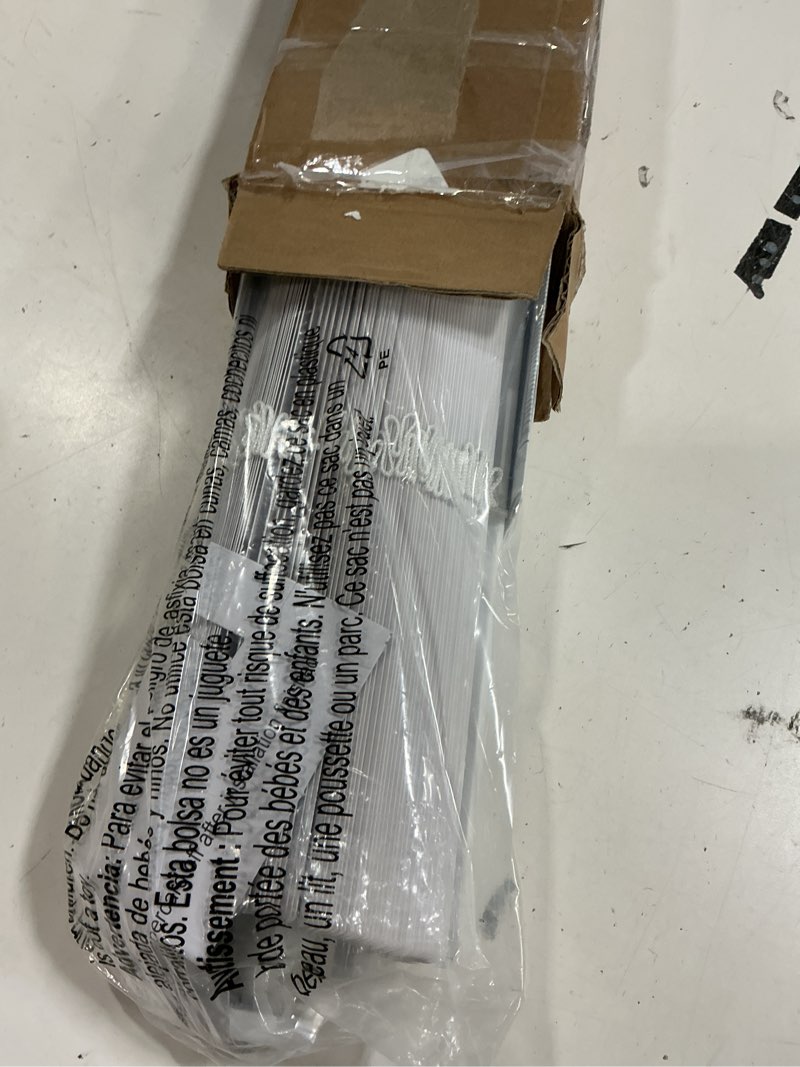 Condition photo showing Good Condition for unishades no drill blinds for windows 1" vinyl l-shaped slats cordless mini blinds for home, for window size 29" w × 64" h white white 29" w × 64" h