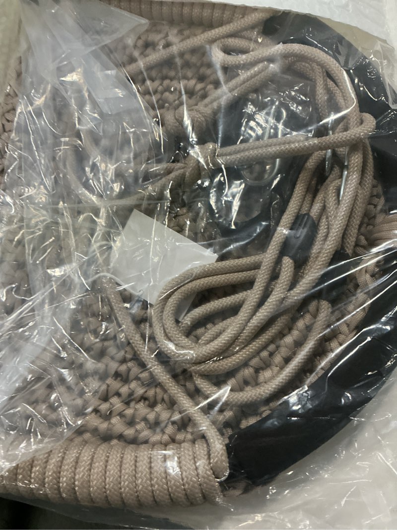 Condition photo showing New/Like New for JKsmart Toddler Swing, Swing Seat for Kids Heavy Duty Rope Play Secure Children Swings Set, Perfect for Indoor,Outdoor,Playground,Home,Tree,with Snap Hooks & Straps,440 lbs Capacity, Light Brown Light Brown 1 Pack