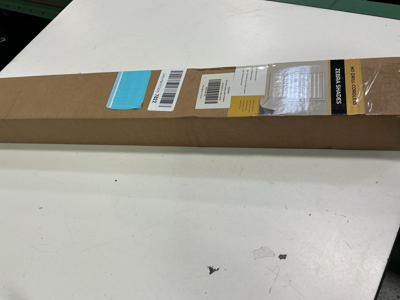 Condition photo showing Good Condition for UNISHADES No Drill Cordless Zebra Blinds for Windows, Linen High Precision Fabrics, 29.5" W x 72" H 