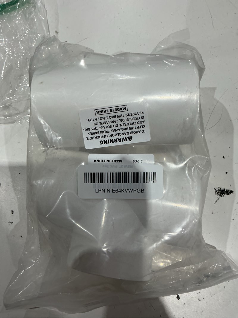 Condition photo showing Good Condition for 2-pack 2 inch pvc tee pipe fittings, 3 way socket x socket, schedule 40 pvc pipe connectors for plumbing, irrigation & diy projects 2 inch 2 pcs