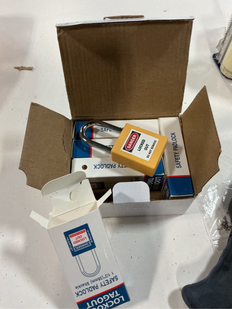 Condition photo showing Good Condition for BULANGDI Lockout Tagout Locks Set (5pcs, Yellow) - Keyed Different, 2 Keys Per Lock - OSHA Compliant
