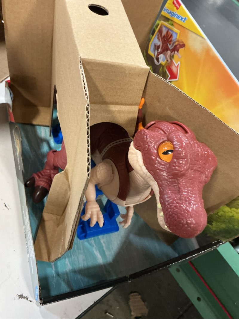 Condition photo showing Good Condition for fisher-price imaginext jurassic world rebirth dinosaur toy, sprinting spinosaurus figure with lunge & chomp motion, 9 inches tall