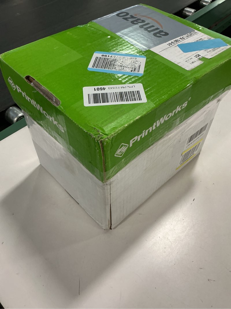 Condition photo showing Good Condition for PrintWorks Professional 3 2/3" Horizontal Perforated Paper 8.5” x 11” - Perfect For W-2, 1099, & Statement Use - Made in the USA - 2500 Sheets - 20 lb - Printer Compatible - White (04124C) 2500 Sheets 3 2/3" Perf 20 lb