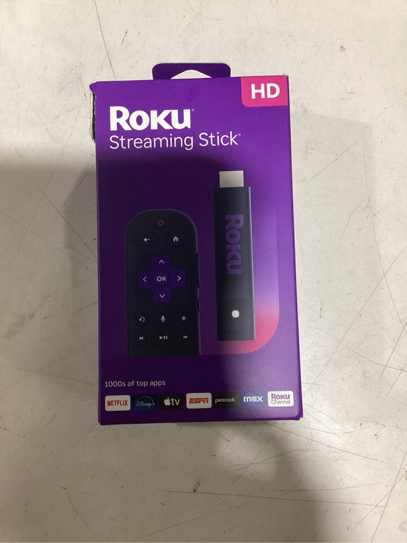Condition photo showing New/Like New for Roku Streaming Stick HD 2025 — HD Streaming Device for TV with Roku Voice Remote, Free & Live TV
