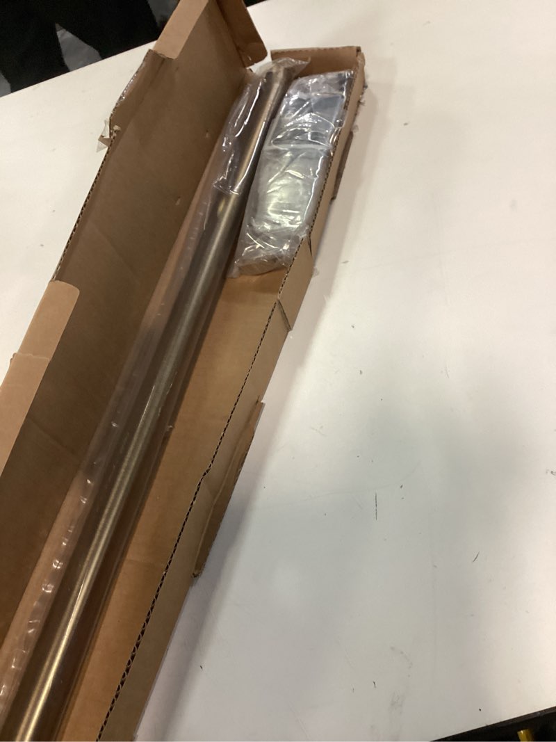 Condition photo showing New/Like New for Modern Gold Curtain Rods for Windows 48 to 84 Inches Adjustable Length Heavy Duty 1" Diameter Brass Window Curtain Rod with Solid Metal Finials for Outdoor Farmhouse Bedroom Kitchen Living Room 16"-88"|1 Pack