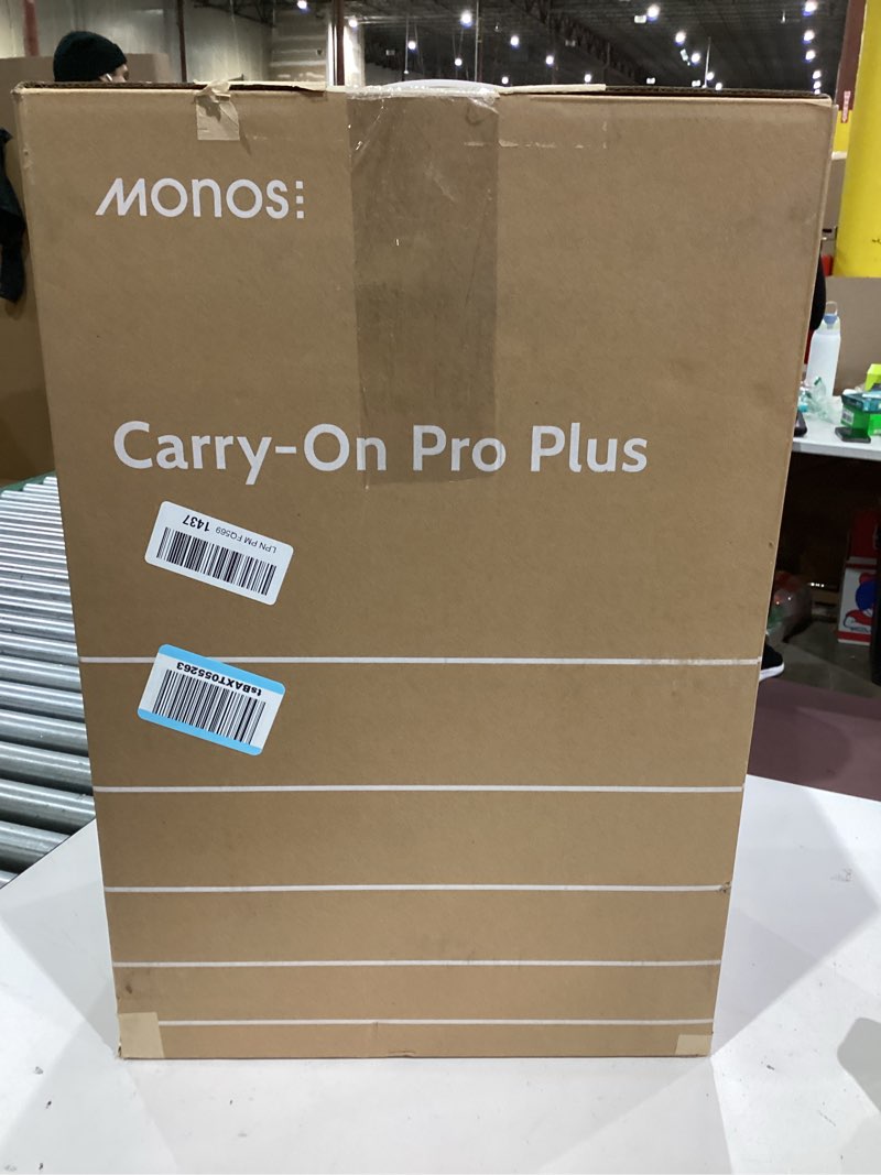 Condition photo showing Good Condition for Monos Carry-On Pro Plus Luggage (23"), Hardside Spinner Suitcase with TSA Lock & Front Pocket, Airli