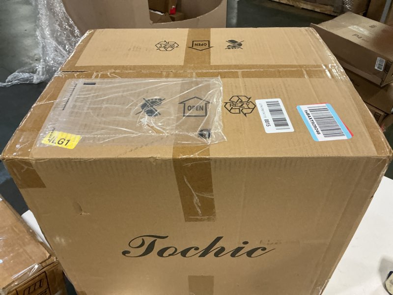 Condition photo showing New/Like New for TOCHIC Glass Pendant Light, 3 Lights Large Glass Globe Kitchen Chandelier, Modern Farmhouse Black Pendant Lighting Island Light Fixture for Kitchen, Dining Room, Dia 13.3 inch