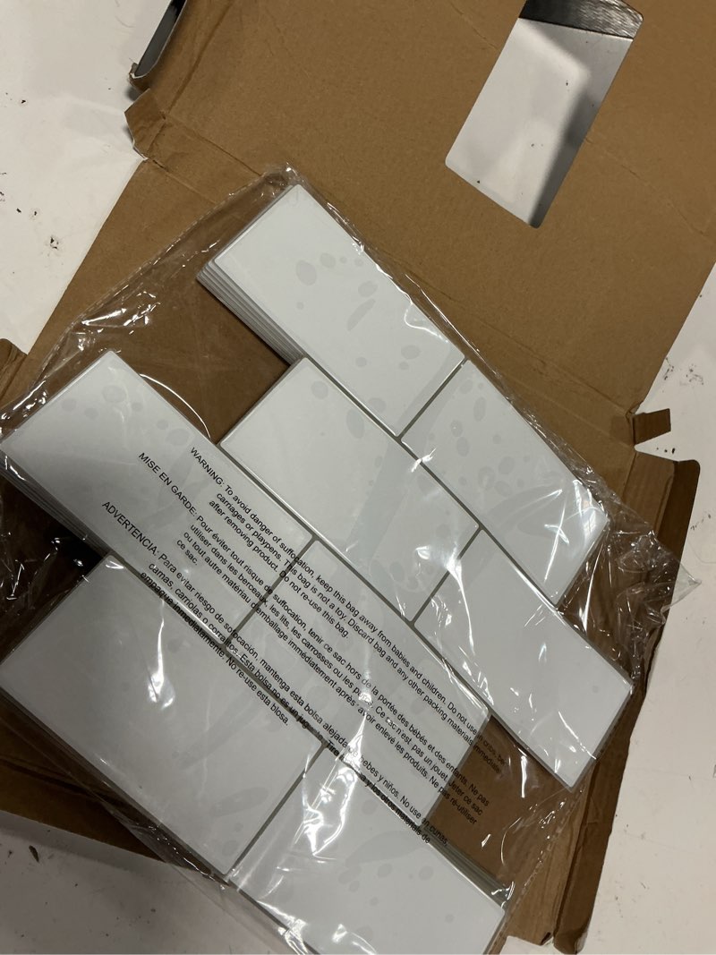 Condition photo showing Good Condition for stickgoo 10-sheet peel and stick subway tile, stick on tiles backsplash for kitchen & bathroom in white (thicker design)