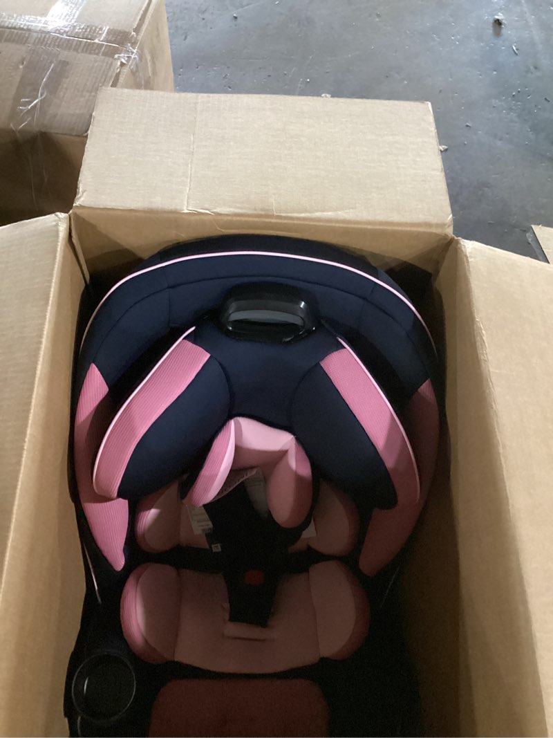 Condition photo showing Good Condition for safety 1st grow and go all-in-one slim convertible car seat, rear facing, 5-40 lbs, forward facing (30–65 lbs), high back booster seat 40-100 pounds, vineyard girl