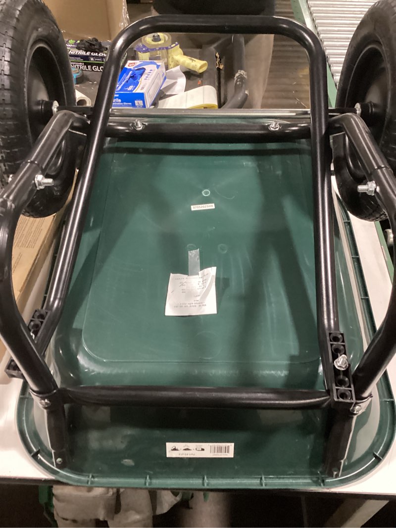 Condition photo showing As Is for YERIVA 5-cu ft 2 Wheel Steel Push Wheelbarrow