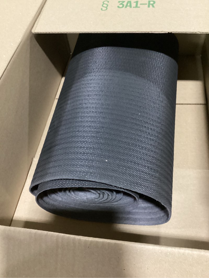 Condition photo showing As Is for ottomanson 2' x 15' hallway runner with scraper pile extra durable non-slip rug mat for indoor & outdoor use - ideal for kitchen, entryway, patio & garage - high-traffic carpet, gray grey 24 in wide 2' x 15' (runner)