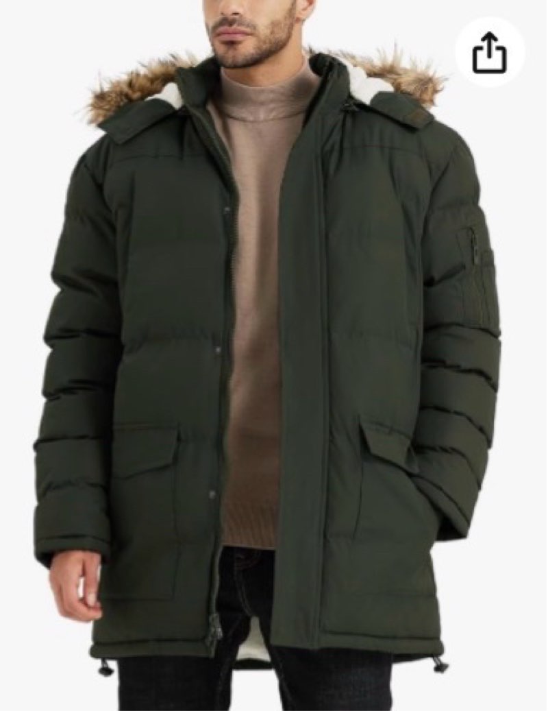 Winter Coats For Men Winter Jackets Water Resistant Warm Thicken Puffy Hooded Insulated Thicken Parka Coat 3XL