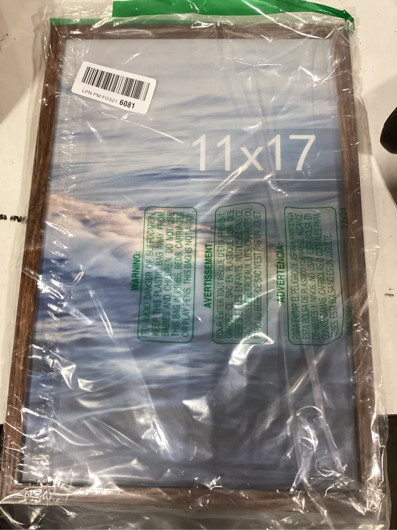 Condition photo showing Good Condition for upsimples 11x17 Picture Frame, Display Pictures 9x15 with Mat or 11 x 17 Without, Wall Hanging Poster Frames, Black, 1 Pack