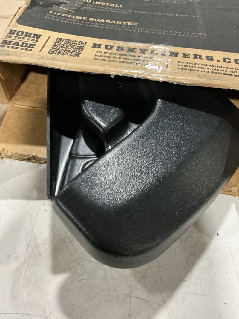 Condition photo showing As Is for husky liners custom mud guards | fits 2011-2026 dodge durango (excludes srt) | rear set, 2-pc black - 59001 custom rear mud guards