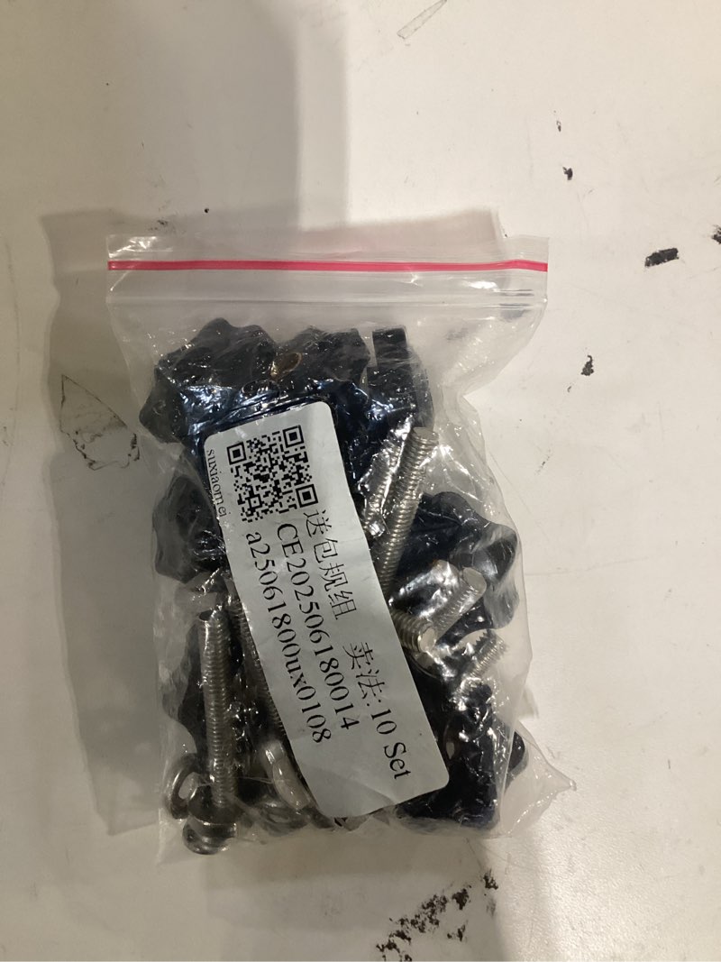 PATIKIL t Track Bolts Knob Kit, 10 Set M6 x 40mm x 32mm Threaded Bolts with Washers and 6-Star Knobs Nuts t Track Accessories for Woodworking Jigs and Fixtures, Silver Black M6 x 40mm x 32mm Silver Black 10