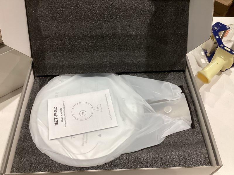 Condition photo showing New/Like New for Lighted Makeup Mirror with Magnification Electric Plug in, 7X Magnifying Lighted Vanity Makeup Mirror with Led Lights Nickel