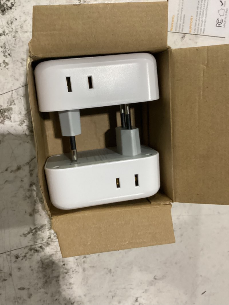 Condition photo showing New/Like New for 2 pack european plug adapter usb c, tessan us to europe adapter 4 outlets 3 usb charger, type c international power adaptor to italy spain france portugal iceland germany, europe travel essentials type c-most of europe