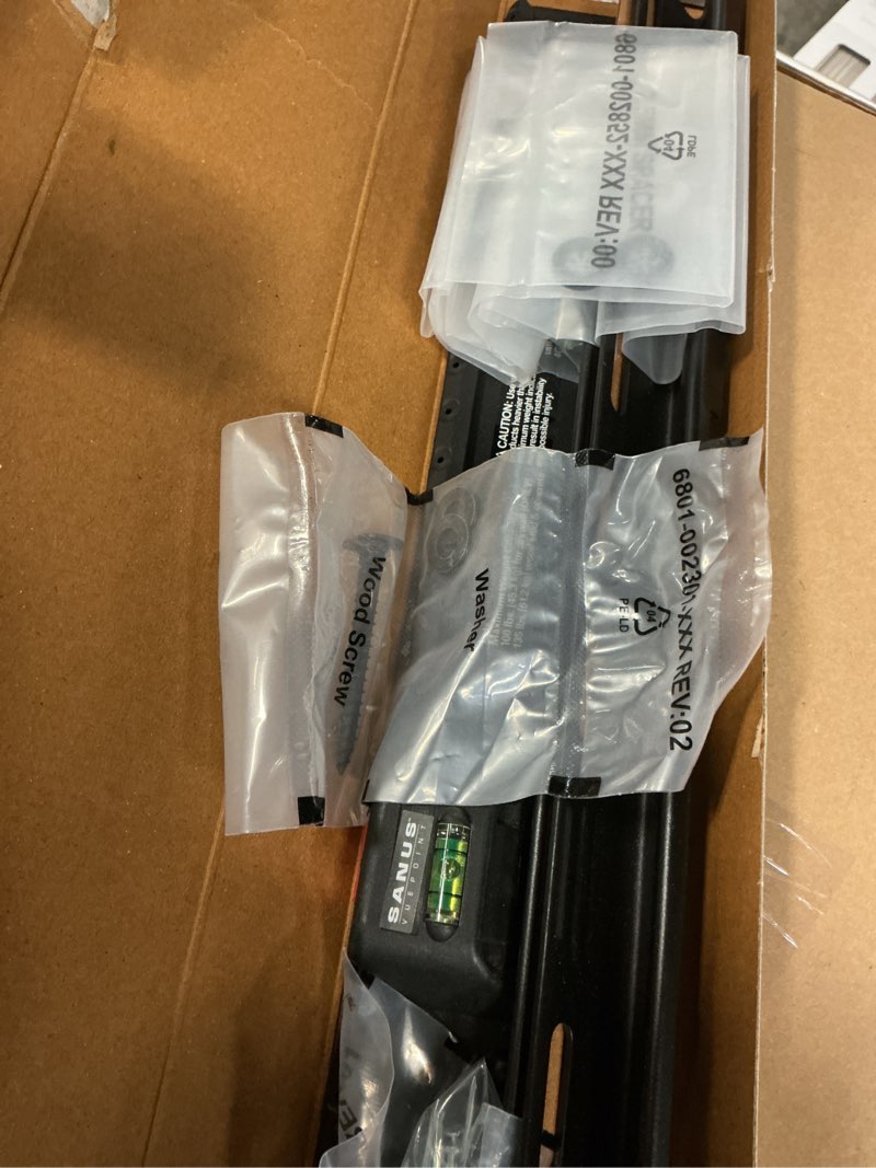 Condition photo showing Good Condition for sanus vuepoint drywall low profile tv wall mount for 32” - 90” tvs up to 135lbs - no drill or studs required