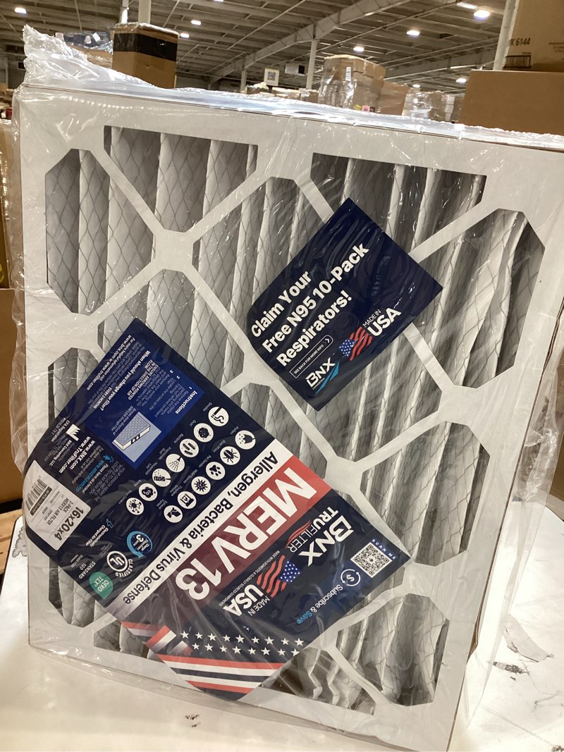 Condition photo showing As Is for bnx trufilter 16x20x4 (15.5’’ x 19.5’’ x 3.63‘’ slim fit) merv 13 air filter (2-pack) - made in usa - air conditioner hvac ac furnace filters health, allergies, mold, bacteria, smoke, mpr 1900 fpr 10 16x20x4 2-pack (slim fit)