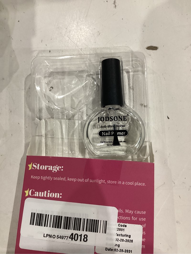Condition photo showing As Is for jodsone 2pcs 10ml nail dehydrate and nail primer kit for u v gel nails polish professional salons set superior bonding diy art design long lasting gift nail primer and dehydrator