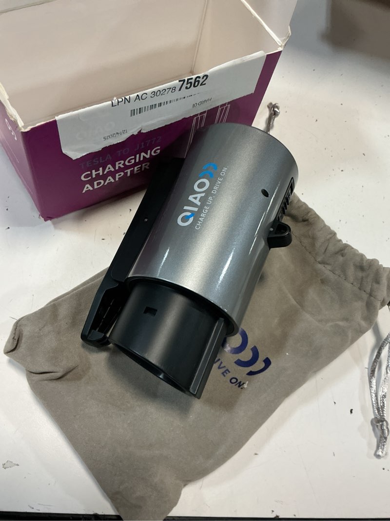 Condition photo showing Good Condition for for tesla to j1772 adapter with security lock, max 80a 250v silver plated nacs to j1772 adapter for level 2 ev charging, fits tesla wall/destination/mobile connectors, non-supercharger compatible