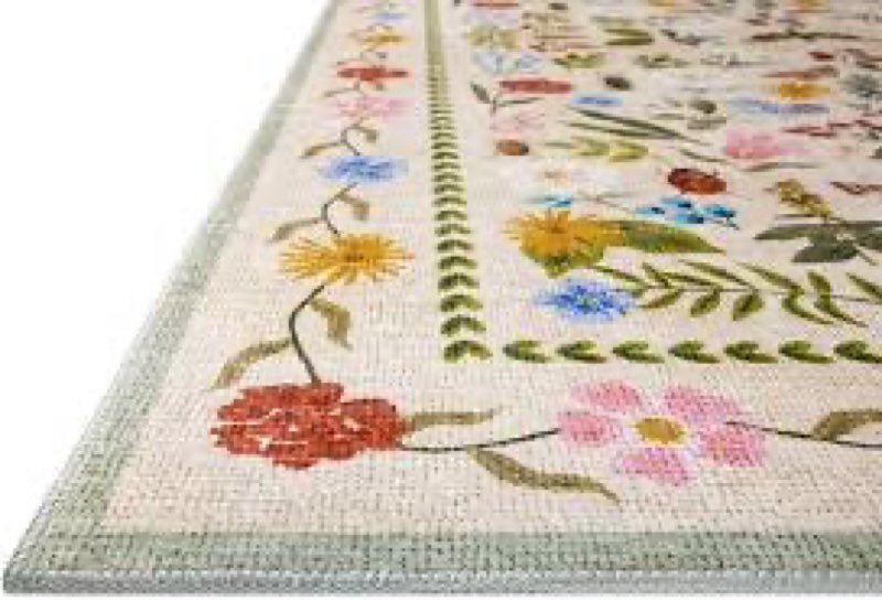Loloi Rifle Paper Co. Canopy Collection CNP-04 Cream/Multi 8'-6" x 11'-6" Area Rug