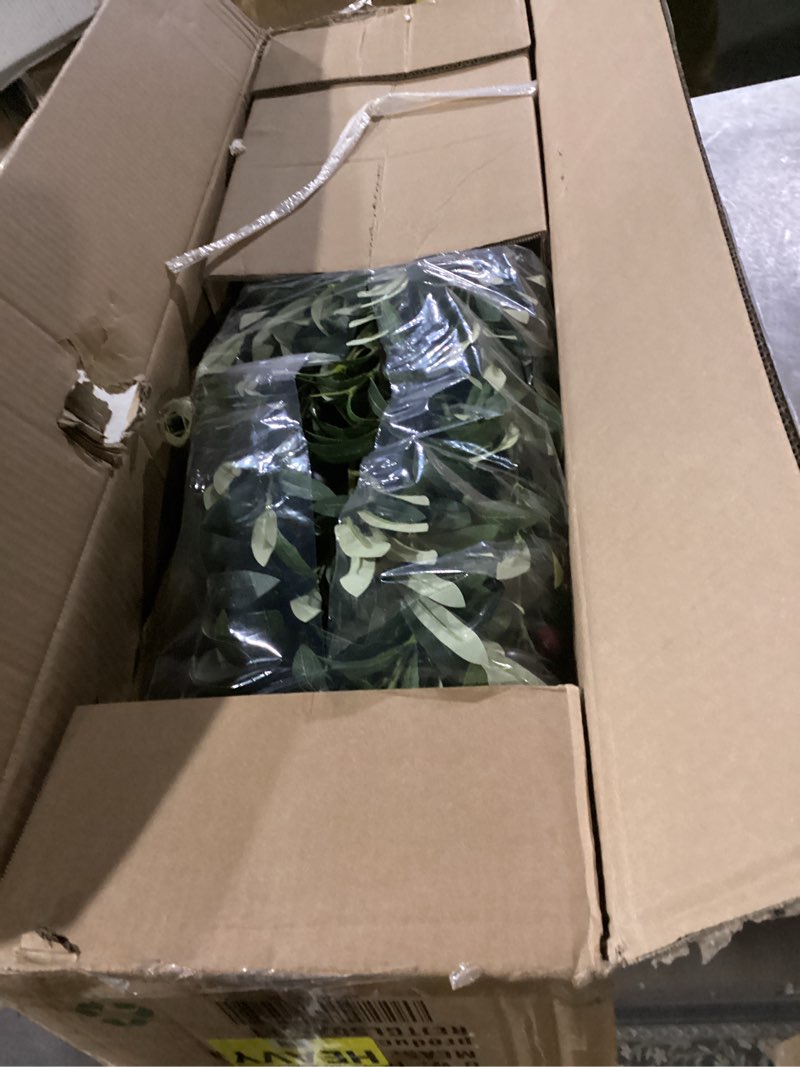 Condition photo showing Good Condition for realead 6ft olive trees artificial indoor - large faux olive tree with realistic leaves and olives - full and grand design fake olive tree with sturdy base for indoor outdoor office decor