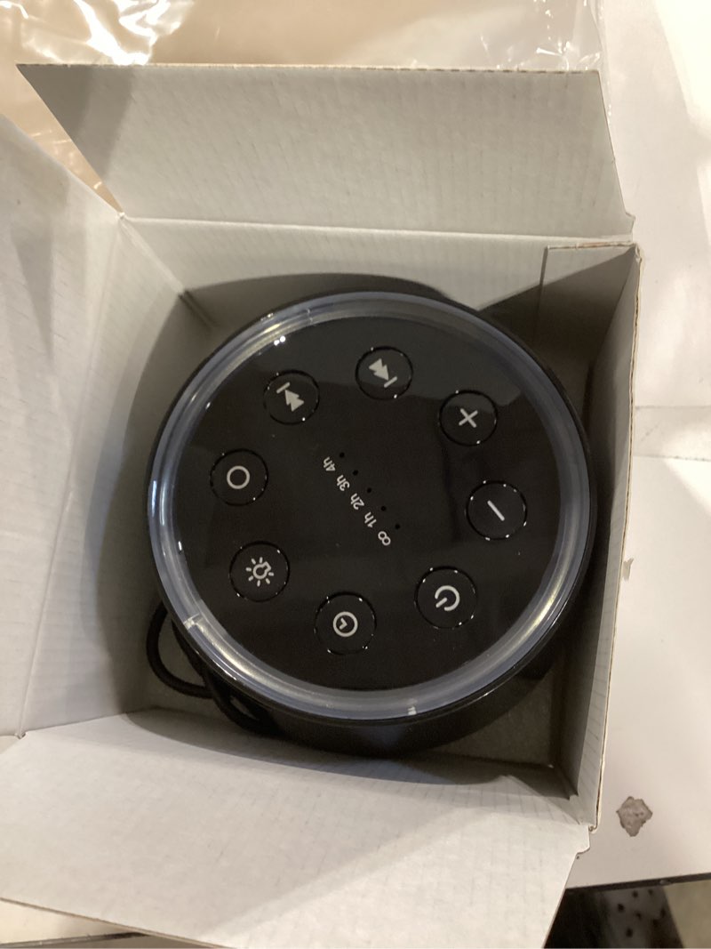 Condition photo showing Good Condition for easyhome sleep sound machine white noise machines with 30 soothing sounds 12 adjustable night light 10 adjustment brightness 32 levels of volume 5 timers and memory function home travel office black