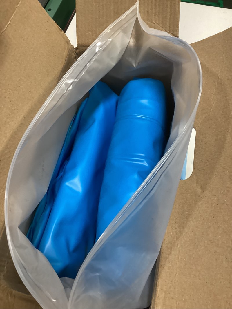 Condition photo showing Good Condition for inflatable tanning pool lounger float with sprinkler-6 in 1 suntan tub raft floatie with drink holder sunbathing water lounge-tanning bed mat pad for adult blow up kiddie pool kids ball pit pool (l) blue