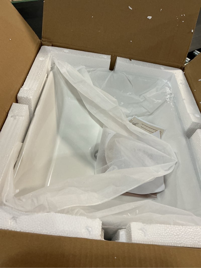 Condition photo showing New/Like New for lordear vessel sink rectangle 19 inch bathroom sink,rectangular modern above counter bathroom sinks white 19x15 inch porcelain ceramic vessel vanity sink art basin 19"x15" a - white