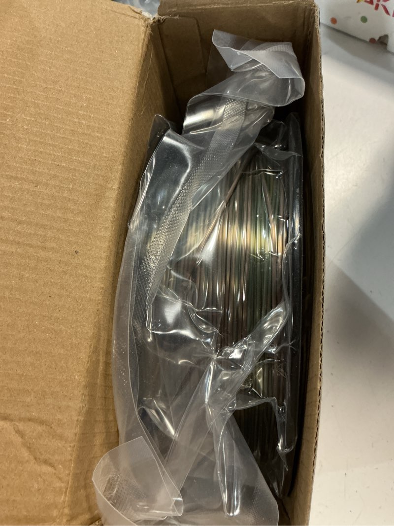 Condition photo showing New/Like New for flashforge silk pla filament 1.75mm metal rainbow, 3d printer filament 1kg (2.2lbs) spool, smooth and silky texture 3d printing filament, dimensional accuracy +/- 0.02mm