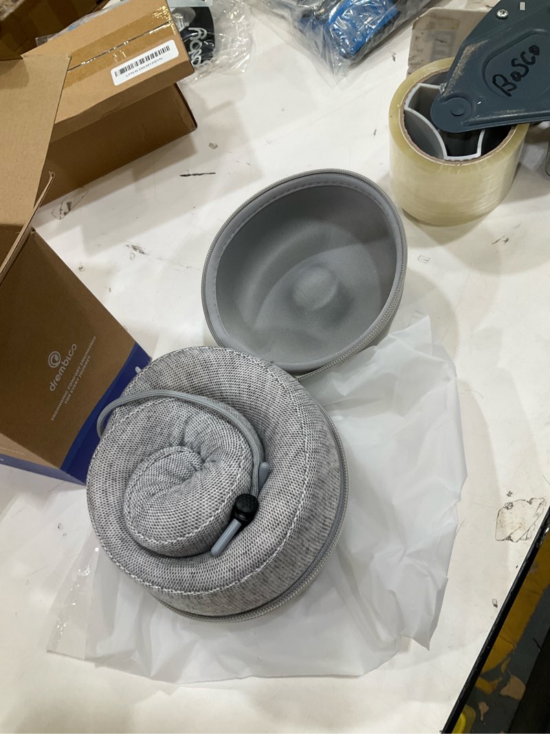 Condition photo showing Good Condition for neck pillow airplane, 100% pure memory foam, comfortable breathable cover, travel pillows for airplanes, ergonomic design, neck pillow for traveling, airplane pillow flight train, gray