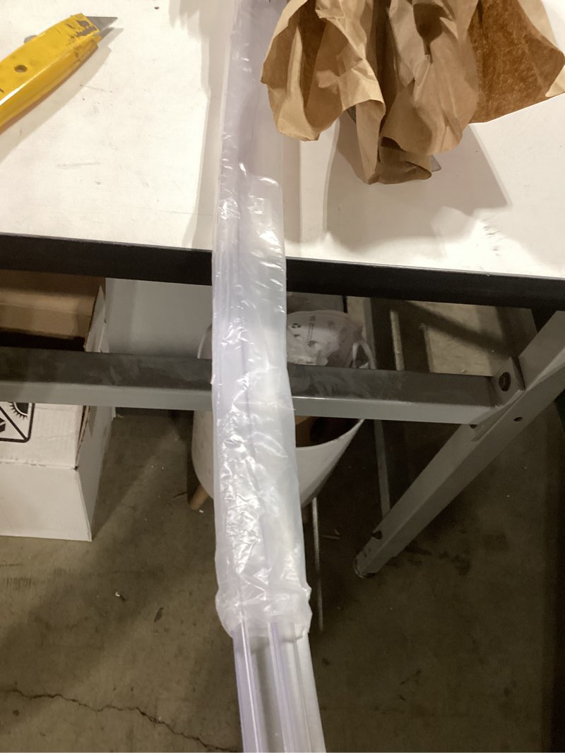 Condition photo showing Good Condition for frameless shower door bottom seal shower sweep with drip rail for 1/2" glass,36" long, vinyl, clear for 1/2" glass bottom seal
