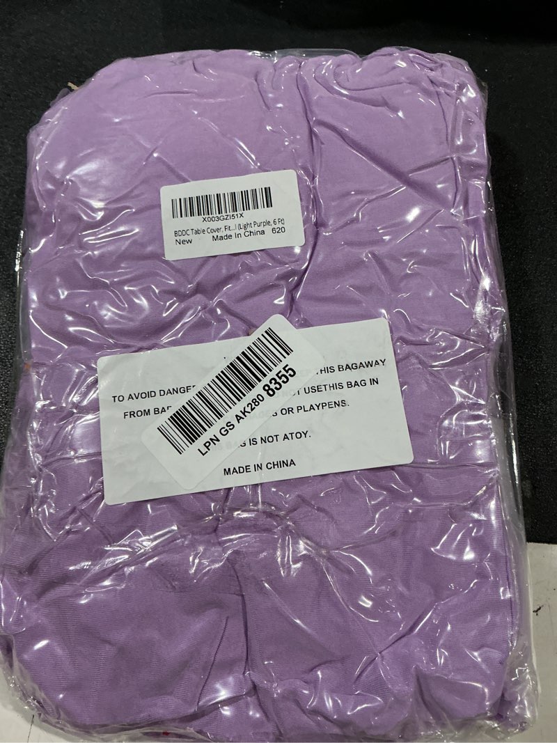 Condition photo showing Good Condition for bddc 6ft stretch spandex fitted table cloth for 6 foot tables | grs-certified eco-friendly fabric, elastic fit rectangle tablecloth, washable, wrinkle-free, for events & parties light purple 72" x 30" (rectangular)