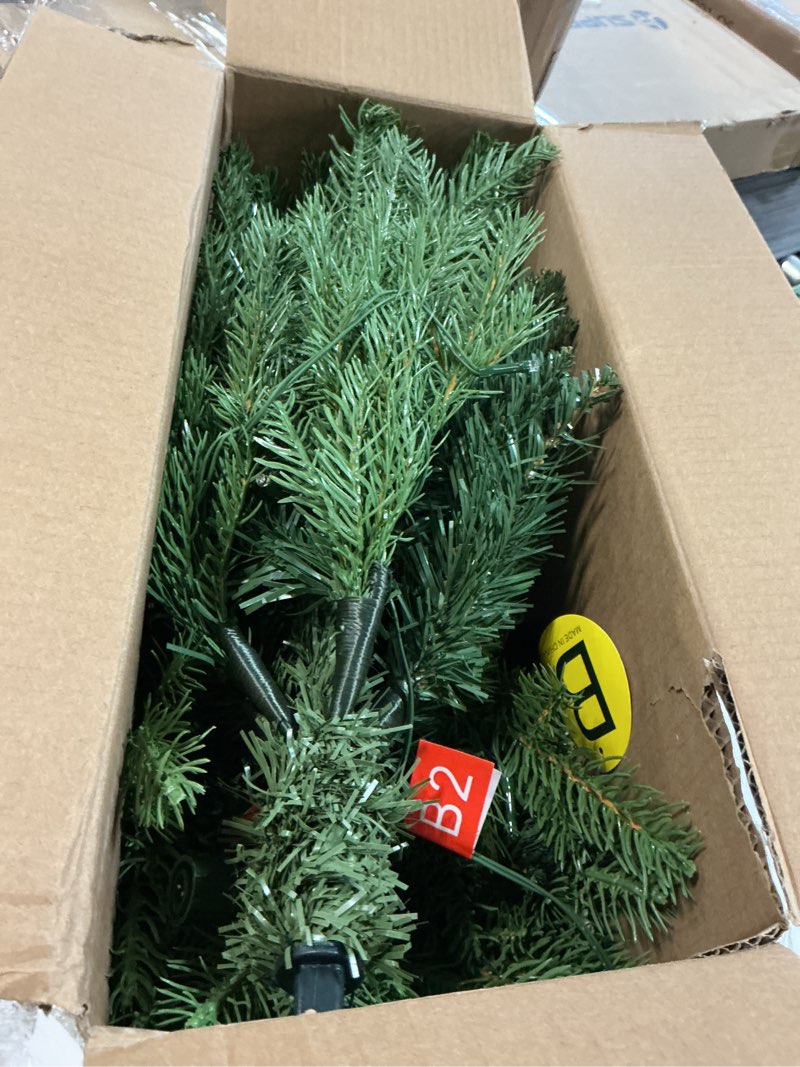 Condition photo showing Good Condition for 3FT Pre-lit Artificial Small Mini Christmas Tree with Warm White Multi-Color LED Lights, Remote Control and Timer, Perfect for Xmas Tabletop Decorations, Home, Kitchen, Dining Table top Blue Blue Red 3ft